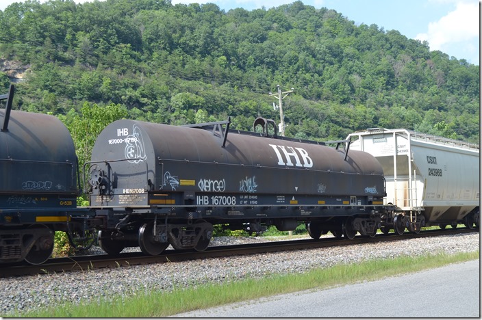 Indiana Harbor Belt coil steel flat was built in 2006. IHB 167009. Betsy Layne KY on 07-18-2020.