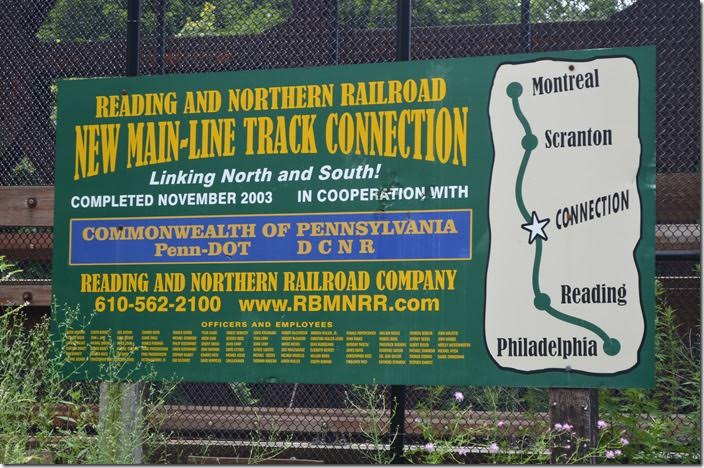 R&N main-line track connection signage.