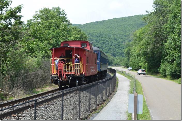 This is the 1:00 PM train. RBMN cab 92844. Coalport PA.