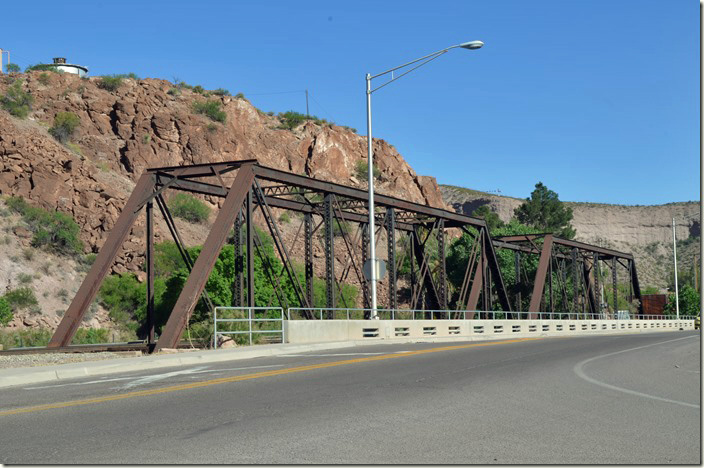 AZER crosses the San Francisco River between South Clifton and Clifton. The river has been known for some disastrous floods. AZER bridge. Clifton AZ.