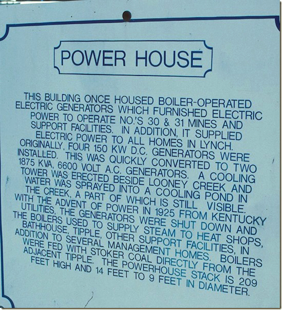 Lynch Power House signage.