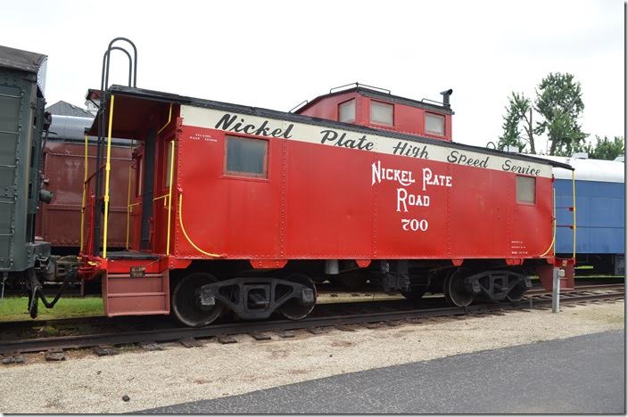 NKP caboose 700 was built by the W&LE shop at Ironville (Toledo) OH in 1948. It became N&W 557700 after the merger. Bellevue.