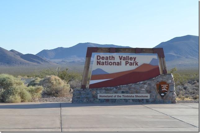 Death Valley NPS Sign. Homeland of the Timbisha Shoshone. Rhyolite NV.