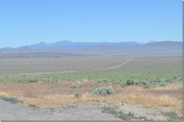 Looking east at US 50 where it crosses the Big Smoky Valley at the intersection with NV 376. US 50 is called “America’s Loneliest Road” in Nevada. No argument on that.