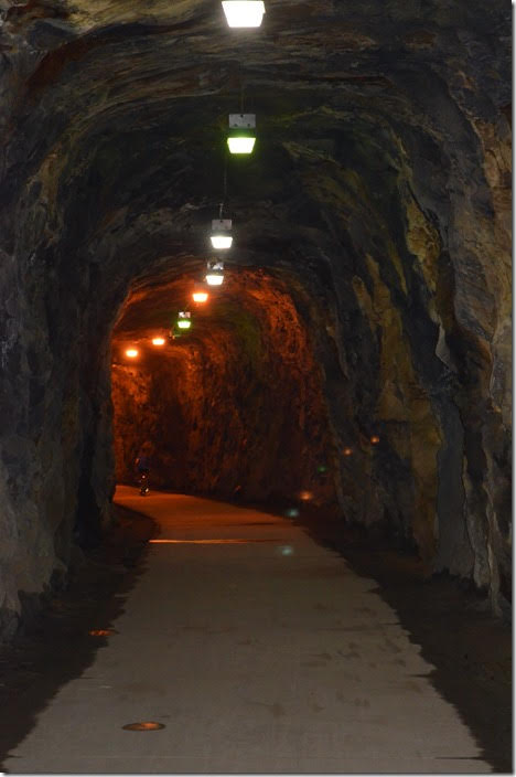 N&W Lynchburg Tunnel. Interior view.