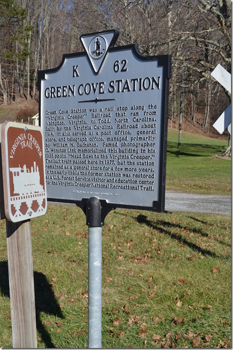 Historical marker closeup. Green Cove VA.