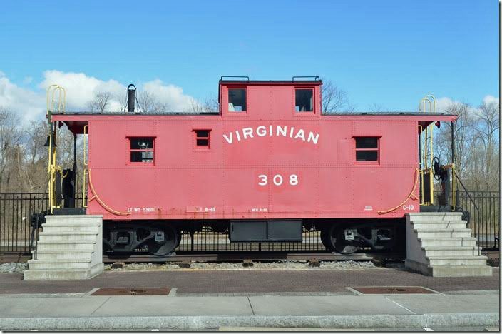 VGN 308 is a former N&W, nee-Virginian, caboose. Princeton WV.