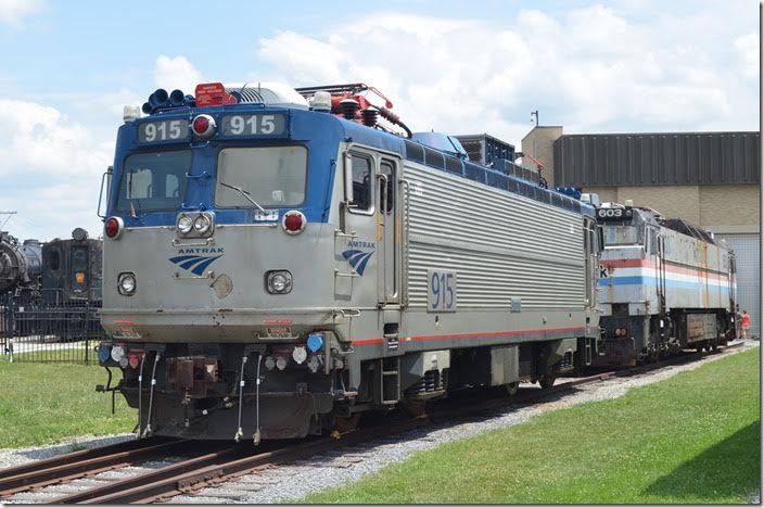Amtrak 915 AEM7 was built in 1981 by EMD/ASEA. E-60CP was built by GE in 1976.