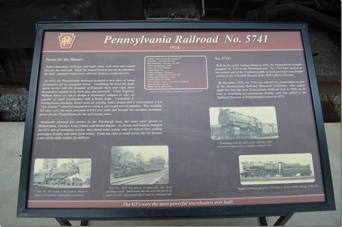 PRR 5741 display board. Click on image for a larger view.