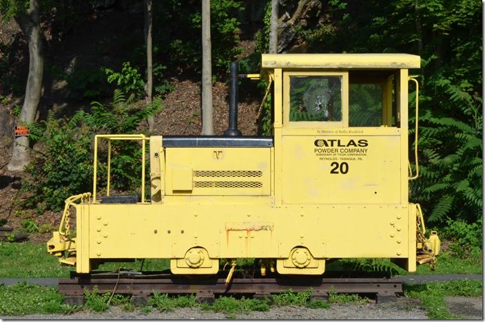 This Atlas Powder Co. “dinkey” 20 is on display at the depot. Tamaqua PA.