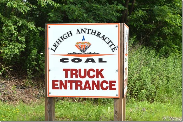 Lehigh Anthracite Coal truck entrance sign. Tamaqua PA.