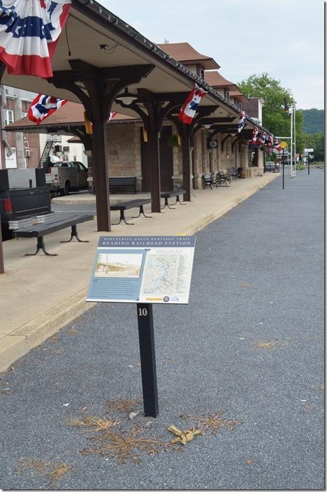 The Schuylkill Haven depot is now the headquarters of Reading & Northern / Reading, Blue Mountain & Northern’s passenger operations. The nearest track has been removed from Reading and Conrail days. Schuylkill Haven Heritage Trail.