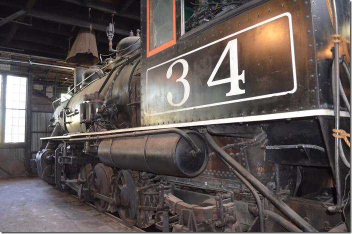No. 34 is similar to the Elk River Coal & Lumber 10 on display in Huntington WV. View 2. SRy 34 2-8-2. Jamestown CA.