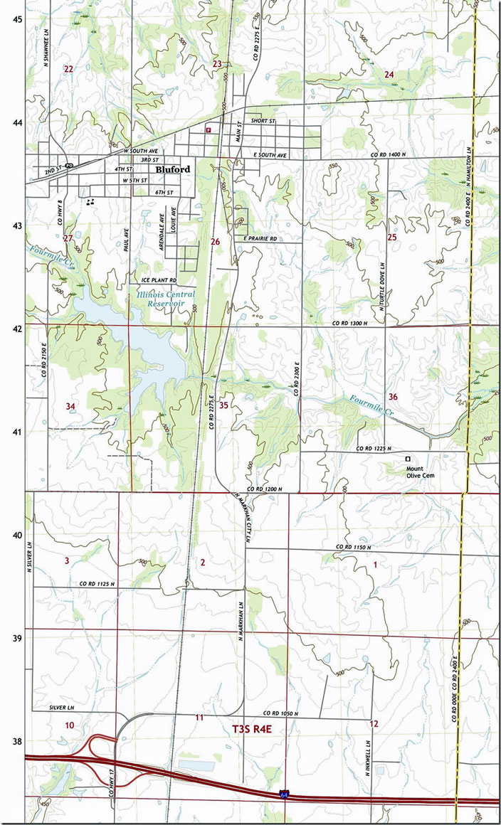 Bluford IL, 1:24,000 quad, 2018, USGS.
