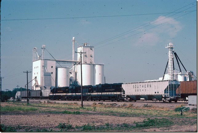 Southern 2657-2527-2607 on local #72 working Browns IL. 09-25-1981.