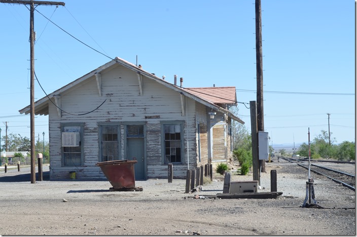 The former AT&SF depot at Hurley used to be home base for local AT&SF crews. I suppose the main base now is Deming. Southwestern RR depot. Hurley NM.