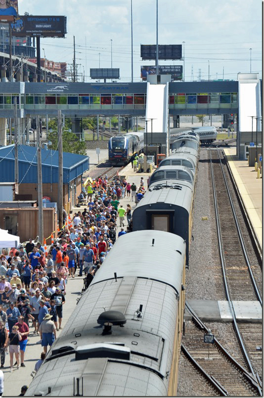 Amtrak Lincoln Service No. 301 arrives at Gateway Station at 12:30 PM. St Louis MO.