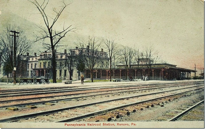 PRR depot. Renovo PA. Circa 1907.