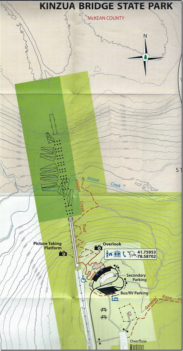 Kinzua Bridge SP. Map.