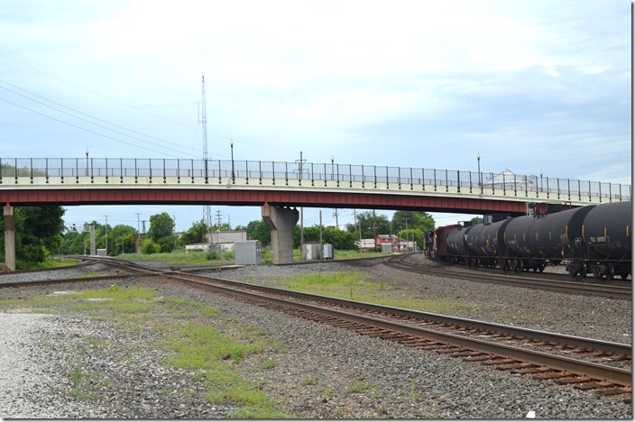 This appears to be a popular railfan hangout! NS 4148-BNSF 8173. Alliance OH.
