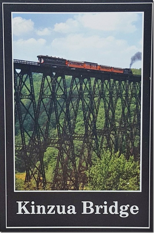 Circa 1989 when Knox & Kane was running excursions over the bridge. If they knew then what we know now!! Erie Kinzua Bridge.