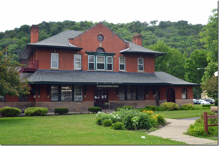 Local government has made an excellent use of a historic treasure. 06-22-2021. Coudersport PA. Ex-C&PA depot.