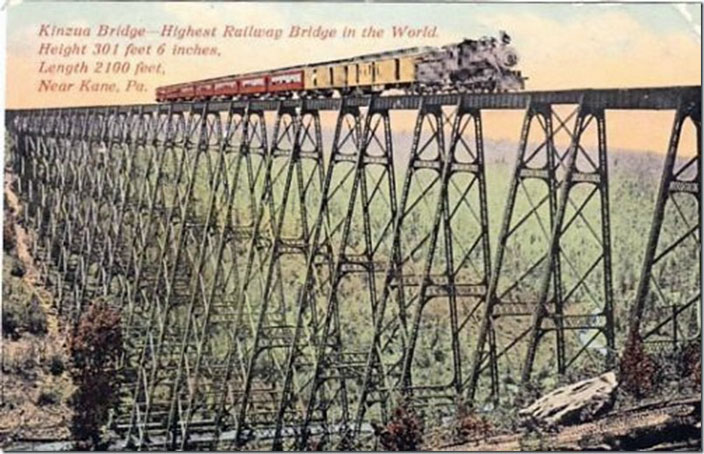 Erie Kinzua bridge. With Train.