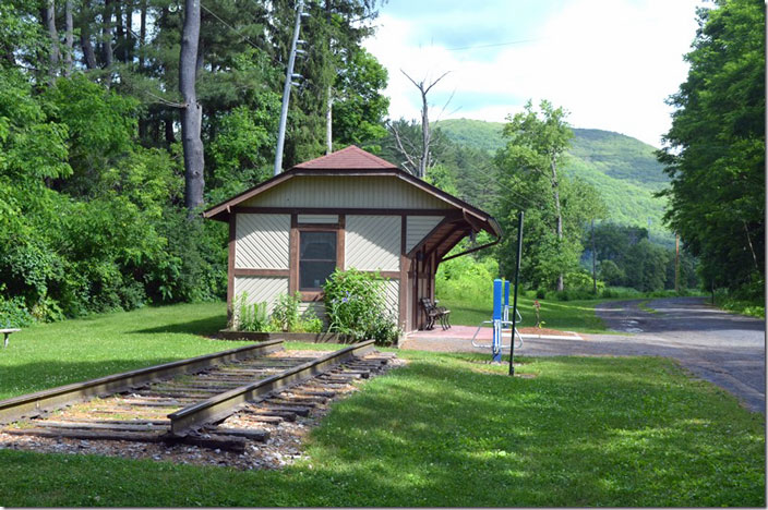 Darling Run rest stop. I don’t know if there was ever a railroad structure here. Pine Creek Gorge PA