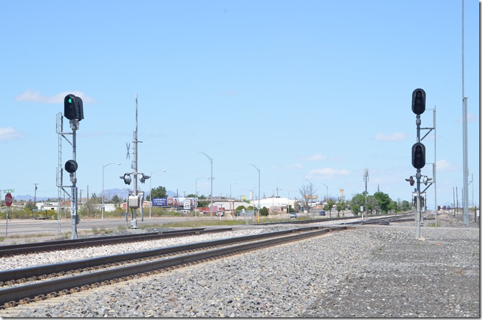 There is a clear on westbound signal 11497 track 1. UP signal 11497 track 2 wb. Lordsburg NM.