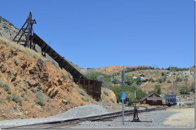 The former V&T depot and ore chute at Gold Hill.