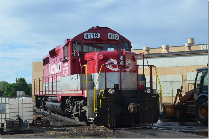 Parked in front of the shop was “GP20E” that came from the Southern Pacific. RJC 4119. Dover OH.
