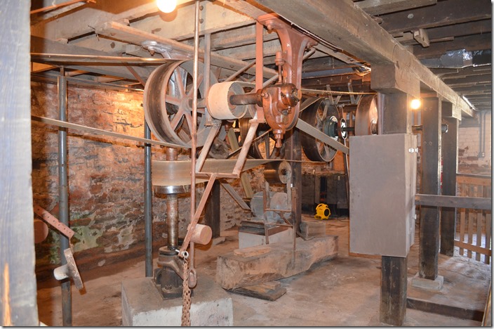 More belt drives at the grist mill. Metamora IN.