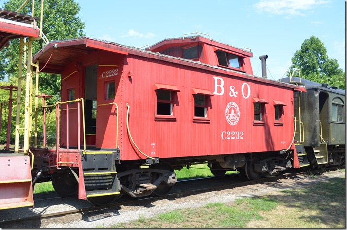 B&O caboose C2232 is a class I-5D built by company shops in 1929. WVRR acquired it in 1974 for $800. Metamora IN.