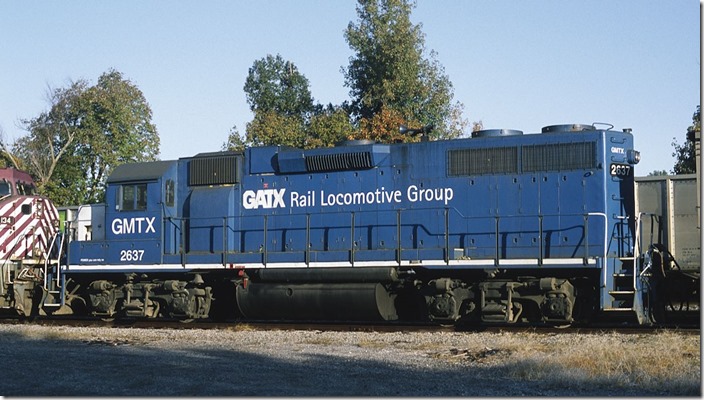 GMTX GP38-2 2637 is ex-CR, nee-PC
